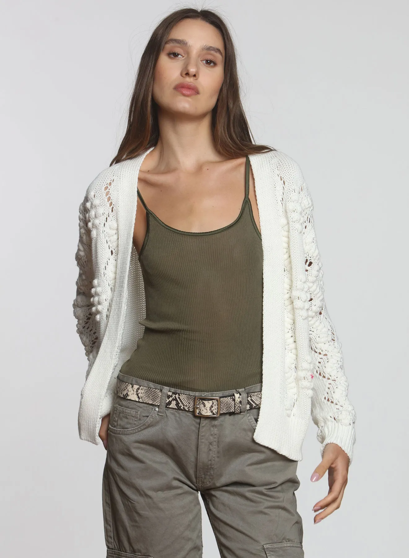 Ziggy Bobble Cardigan - White