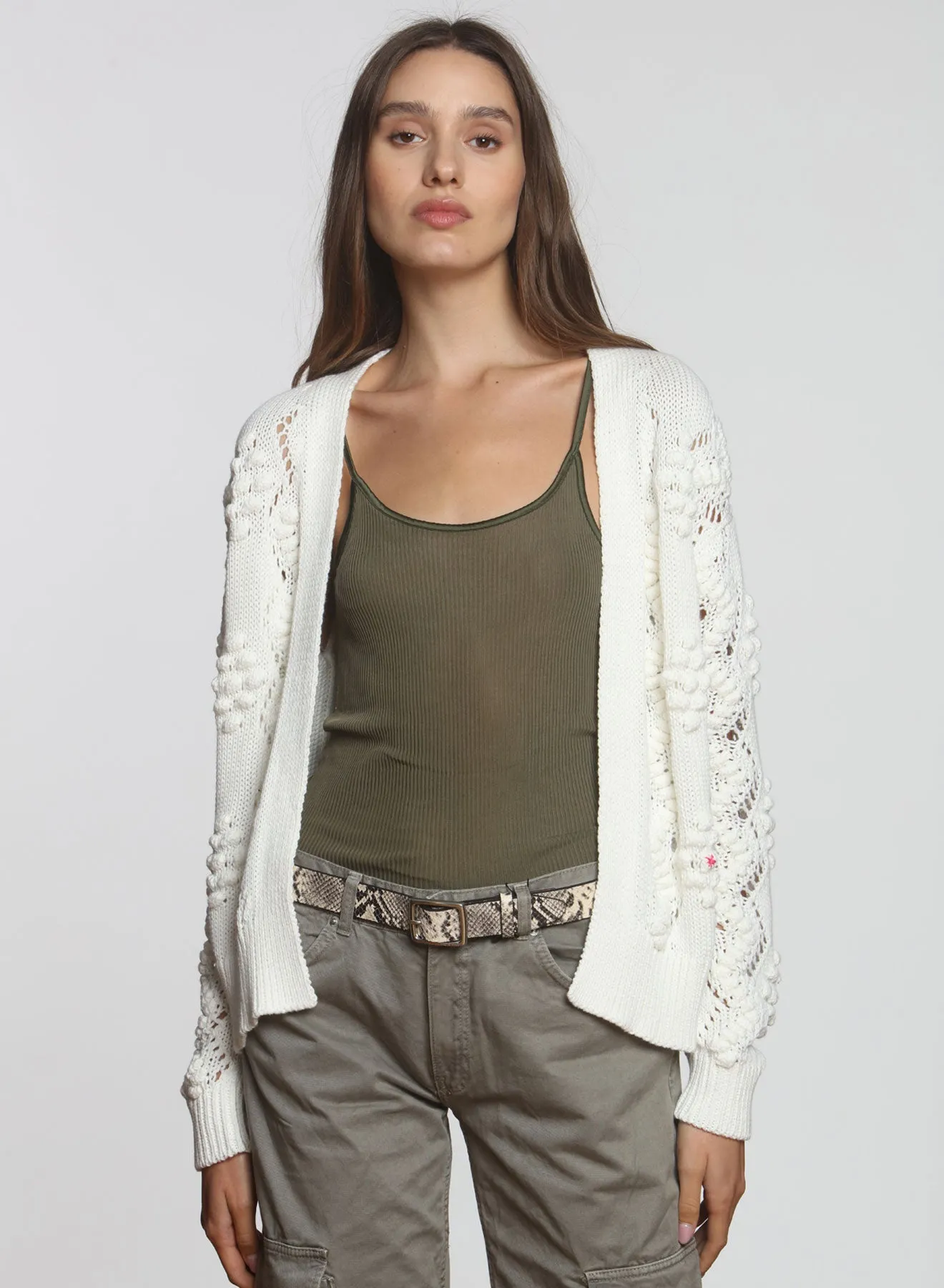 Ziggy Bobble Cardigan - White