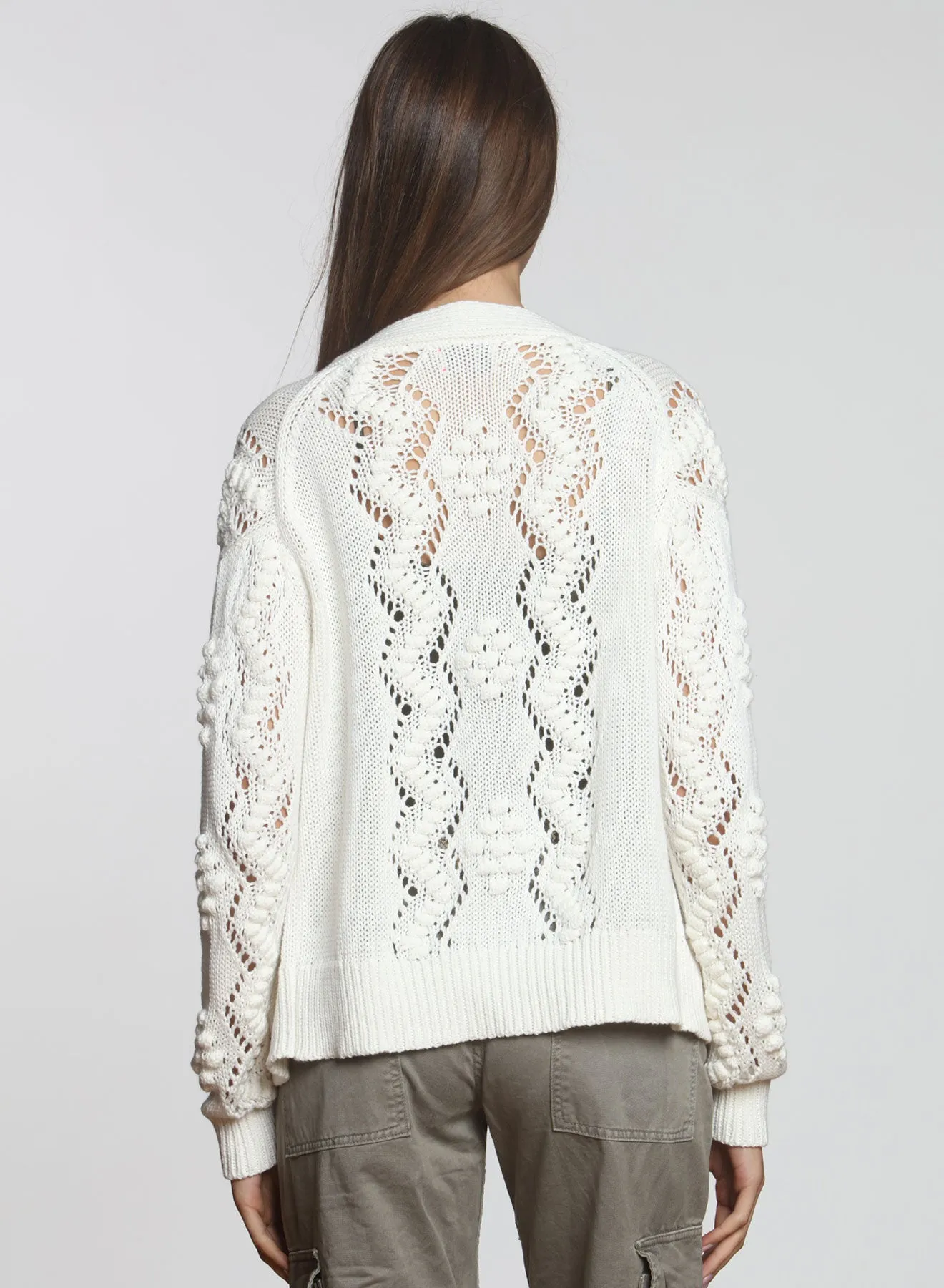 Ziggy Bobble Cardigan - White